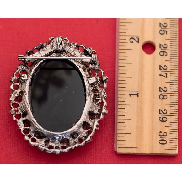 Vintage Edwardian Cameo Brooch - F27 - Picture 2 of 2